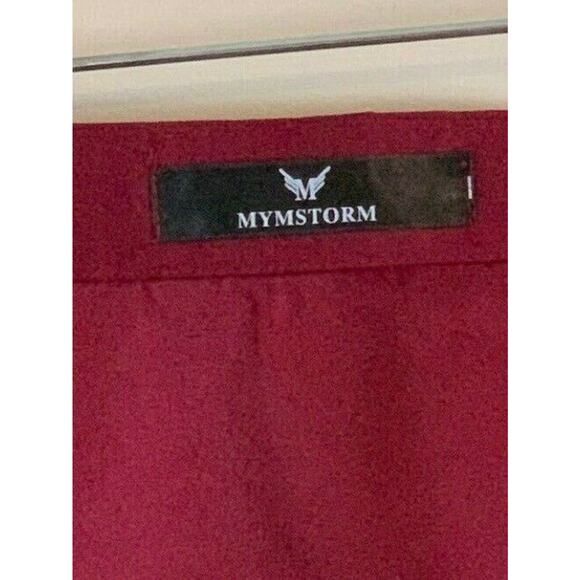 MYMSTORM Red Casual Button Down Men Shirt Size L - Picture 6 of 6